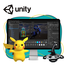 Мир игр на Unity 2D на популярном движке + AI-помощники - КИБЕРшкола программирования для детей, компьютерные курсы для школьников, начинающих и подростков - KIBERone г. Барнаул