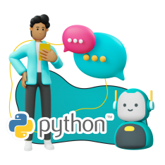 Умный чат-бот на Python - КИБЕРшкола программирования для детей, компьютерные курсы для школьников, начинающих и подростков - KIBERone г. Барнаул
